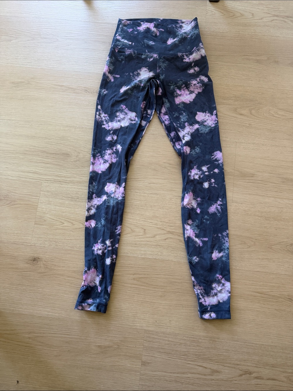 lululemon athletica Black and Pink Tie-Dye High-Rise Leggings